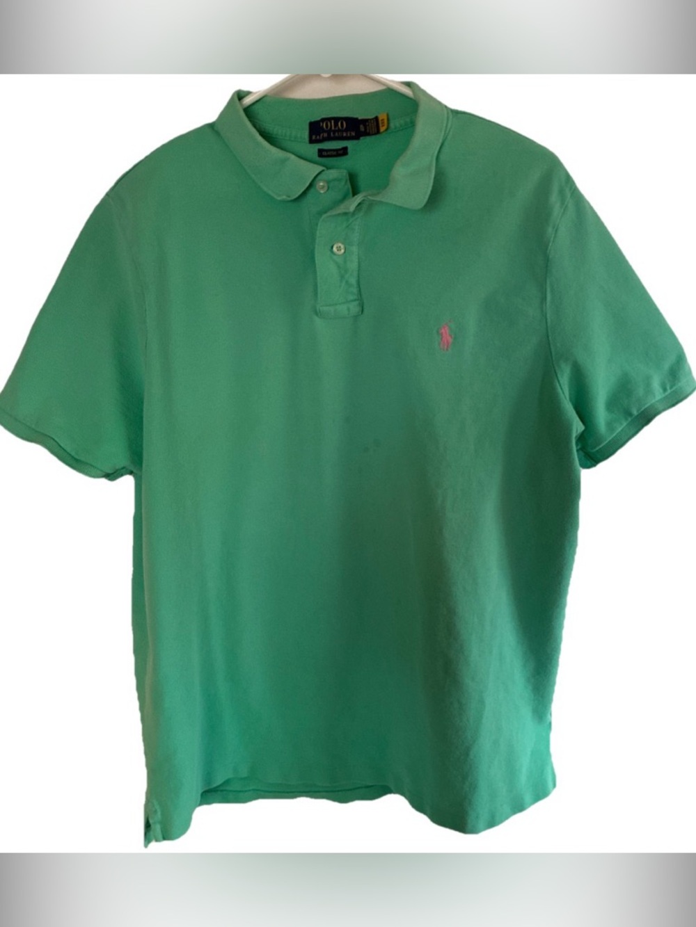 Polo Ralph Lauren-Men's Polo Shirt Sea Foam Green XL Custom Classic Fit
